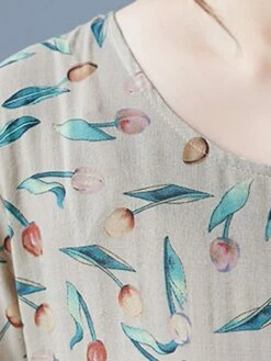 Women's Casual Dress Linen Dress Swing Dress Maxi Long Dress Linen Fashion Modern Outdoor Daily Holiday Crew Neck Print Long Sleeve Fall Winter Autumn 2023 Loose Fit Apricot Flower L XL 2XL -LIGHTINTHEBOX Shop lgfgbs1693553175003