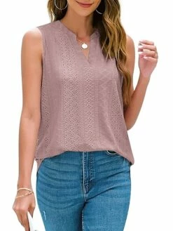 Women's Tank Top Black White Yellow Plain Cut Out Sleeveless Casual Basic V Neck Regular Fit -LIGHTINTHEBOX Shop lgxcwu1681988812457