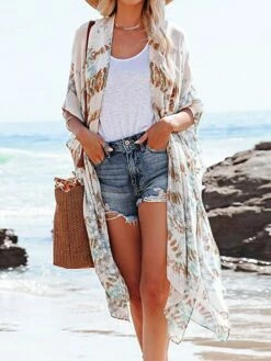 Women's Swimwear Cover Up Beach Top Normal Swimsuit UV Protection Printing Flower White Blue Green Bathing Suits New Vacation Stylish 18 Women's Swimwear Cover Up Beach Top Normal Swimsuit UV Protection Printing Flower White Blue Green Bathing Suits New Vacation Stylish -LIGHTINTHEBOX Shop lorahi1656053825701