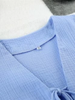 Women's Casual Dress Cotton Dress Swing Dress Mini Dress Cotton Fashion Modern Outdoor Daily Holiday V Neck Lace Up Ruched 3/4 Length Sleeve Fall Winter Autumn 2023 Loose Fit Light Green Blue Purple 34 Women's Casual Dress Cotton Dress Swing Dress Mini Dress Cotton Fashion Modern Outdoor Daily Holiday V Neck Lace Up Ruched 3/4 Length Sleeve Fall Winter Autumn 2023 Loose Fit Light Green Blue Purple -LIGHTINTHEBOX Shop lqmvvo1692961109575