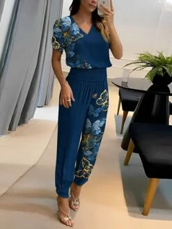 Women's Shirt Pants Sets Black Yellow Royal Blue Graphic Butterfly Print Short Sleeve Casual Daily Vintage Fashion Streetwear V Neck Regular Fit Fall & Winter 16 Women's Shirt Pants Sets Black Yellow Royal Blue Graphic Butterfly Print Short Sleeve Casual Daily Vintage Fashion Streetwear V Neck Regular Fit Fall & Winter -LIGHTINTHEBOX Shop lssreh1681357481327