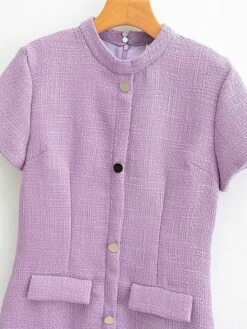 Women's Work Dress Casual Dress Sheath Dress Fashion Office Daily Mini Dress Patchwork Button Stand Collar Short Sleeve Plain Regular Fit Purple Fall Winter S M L 15 Women's Work Dress Casual Dress Sheath Dress Fashion Office Daily Mini Dress Patchwork Button Stand Collar Short Sleeve Plain Regular Fit Purple Fall Winter S M L -LIGHTINTHEBOX Shop lthufz1695267965526