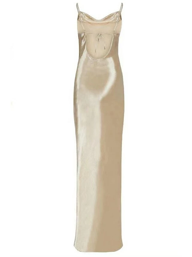 Women‘s Christmas Prom Dress Party Dress Satin Dress Long Dress Maxi Dress Red Gold Sleeveless Pure Color Backless Spring Fall Winter Spaghetti Strap Fashion Birthday Evening Party Wedding Guest 12 Women‘s Christmas Prom Dress Party Dress Satin Dress Long Dress Maxi Dress Red Gold Sleeveless Pure Color Backless Spring Fall Winter Spaghetti Strap Fashion Birthday Evening Party Wedding Guest - Image 10