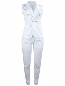 Women's Blazer Vest Office Suit Pants Sets White Solid Color Sleeveless Office Work Business Basic Shirt Collar Regular Fit Fall & Winter 23 Women's Blazer Vest Office Suit Pants Sets White Solid Color Sleeveless Office Work Business Basic Shirt Collar Regular Fit Fall & Winter -LIGHTINTHEBOX Shop luhbxv1642412423471