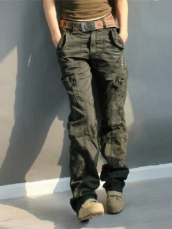 Women's Pants Trousers Full Length Comfort Trousers Casual Sports Black Khaki XS S Spring, Fall, Winter, Summer All Seasons