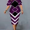 Women‘s Plus Size Curve Work Dress Geometric V Neck Short Sleeve Spring Fall Fashion Elegant Modern Midi Dress Formal Office Dress 1 Women‘s Plus Size Curve Work Dress Geometric V Neck Short Sleeve Spring Fall Fashion Elegant Modern Midi Dress Formal Office Dress -LIGHTINTHEBOX Shop lvrjdg1671091288942