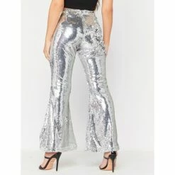 Women's Bootcut Flare Flared Pants Bell Bottom Silver Black Mid Waist Fashion Party Casual Weekend Sequins Micro-elastic Ankle-Length Comfort Plain S M L XL XXL 10 Women's Bootcut Flare Flared Pants Bell Bottom Silver Black Mid Waist Fashion Party Casual Weekend Sequins Micro-elastic Ankle-Length Comfort Plain S M L XL XXL -LIGHTINTHEBOX Shop lvyhjh1649839363270