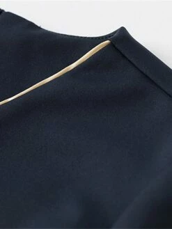 Women's Work Dress Sheath Dress Semi Formal Dress Fashion Office Daily Workfashion Mini Dress Patchwork Zipper V Neck 3/4 Length Sleeve Plain Regular Fit Navy Blue Fall Winter S M L XL XXL -LIGHTINTHEBOX Shop lzkcxa1695030991918