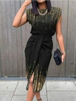 Women's Sheath Dress Midi Dress Sleeveless Butterfly Print Summer Spring V Neck Stylish Party 2023 S M L XL XXL 3XL -LIGHTINTHEBOX Shop mcpors1647840730543