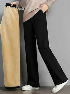 Women's Fleece Pants Sweatpants Pants Trousers Full Length Fashion Streetwear Street Daily Black Grey M L Winter -LIGHTINTHEBOX Shop mkxnww1694149808900