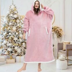 Women‘s Christmas Couple‘s Pajamas Nightgown Wearable Blanket Hoodie Blanket Pure Color Warm Comfort Oversized Home Daily Fleece Warm Hoodie Long Sleeve Pocket Winter Fall Pink Wine 28 Women‘s Christmas Couple‘s Pajamas Nightgown Wearable Blanket Hoodie Blanket Pure Color Warm Comfort Oversized Home Daily Fleece Warm Hoodie Long Sleeve Pocket Winter Fall Pink Wine -LIGHTINTHEBOX Shop mlayvm1668409805916