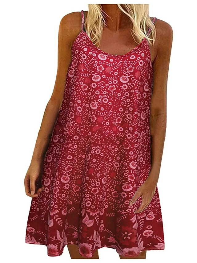 Women's Shift Dress Midi Dress Vintage Purple Vintage Green Vintage Gray Sleeveless Print Print Summer Spring Crew Neck Casual Daily 2023 S M L XL XXL 3XL 4XL 5XL 15 Women's Shift Dress Midi Dress Vintage Purple Vintage Green Vintage Gray Sleeveless Print Print Summer Spring Crew Neck Casual Daily 2023 S M L XL XXL 3XL 4XL 5XL - Image 13