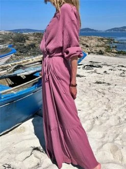 Women's Casual Dress Cotton Linen Dress Wrap Dress Maxi Long Dress Polyester Fashion Classic Outdoor Daily Holiday V Neck Ruffle Cut Out Long Sleeve Summer Spring Fall 2023 Loose Fit Brown Green Rose 15 Women's Casual Dress Cotton Linen Dress Wrap Dress Maxi Long Dress Polyester Fashion Classic Outdoor Daily Holiday V Neck Ruffle Cut Out Long Sleeve Summer Spring Fall 2023 Loose Fit Brown Green Rose -LIGHTINTHEBOX Shop mpbnsu1689649367512