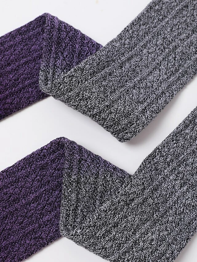 Women's Stockings Thigh-High Crimping Socks All Seasons Tights Thermal Warm Stretchy Knitting Fashion Casual Daily Purple One-Size 16 Women's Stockings Thigh-High Crimping Socks All Seasons Tights Thermal Warm Stretchy Knitting Fashion Casual Daily Purple One-Size - Image 14