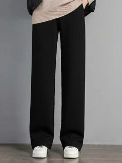 Women's Fleece Pants Sweatpants Pants Trousers Full Length Fashion Streetwear Street Daily Black Grey M L Winter -LIGHTINTHEBOX Shop mqhrwy1694149807110