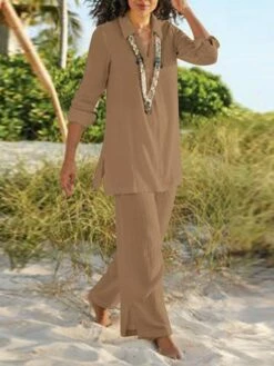 Women's Shirt Pants Sets Black Dark Navy Camel Plain Long Sleeve Casual Daily Vintage Fashion Streetwear V Neck Regular Fit Fall & Winter 20 Women's Shirt Pants Sets Black Dark Navy Camel Plain Long Sleeve Casual Daily Vintage Fashion Streetwear V Neck Regular Fit Fall & Winter -LIGHTINTHEBOX Shop mqqlmx1684228020086