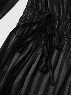 Women's Work Dress Satin Dress Black Dress Fashion Midi Dress Split V Neck Long Sleeve Plain Loose Fit Black Fall Winter S M L XL XXL -LIGHTINTHEBOX Shop mqtwbo1693299577498