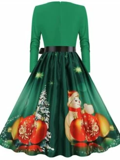 Women's Christmas Party Dress Swing DressKnee Length Dress Green Purple Wine Red Black Long Sleeve Santa Claus Elk Snowman Print Fall Winter V Neck Vintage Party Elegant Party 2022 S M L XL XXL 3XL 34 Women's Christmas Party Dress Swing DressKnee Length Dress Green Purple Wine Red Black Long Sleeve Santa Claus Elk Snowman Print Fall Winter V Neck Vintage Party Elegant Party 2022 S M L XL XXL 3XL -LIGHTINTHEBOX Shop mrpebx1665475511078