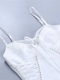 Women's Party Dress Cocktail Dress Bodycon Mini Dress White Sleeveless Pure Color Lace Up Spring Fall Winter Spaghetti Strap Fashion Halloween Birthday Wedding Guest 2023 S M L -LIGHTINTHEBOX Shop mtsaug1693886991763