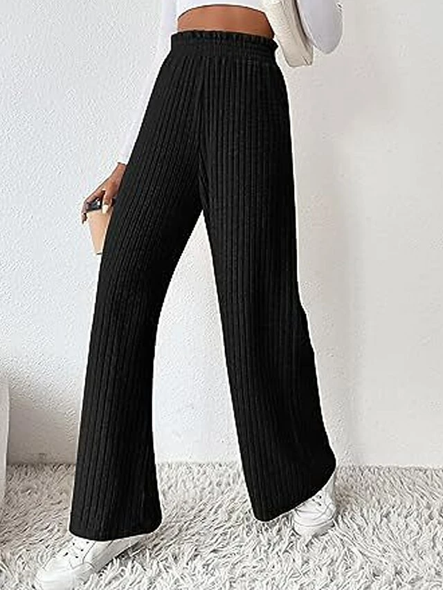 Women's Wide Leg Chinos Pants Trousers Full Length Fashion Streetwear Street Daily Olive Green Yellow-green S M Fall Winter 6 Women's Wide Leg Chinos Pants Trousers Full Length Fashion Streetwear Street Daily Olive Green Yellow-green S M Fall Winter - Image 4