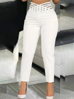 Women's Pants Trousers Full Length Fashion Streetwear Street Daily Violet Light Brown S M Fall Winter -LIGHTINTHEBOX Shop mwktrc1693983758181