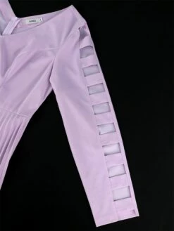 Women's Plus Size Curve Party Dress Work Dress Swing Dress Plain Midi Dress Long Sleeve Pleated Cut Out V Neck Fashion Party Purple Fall Winter XL XXL 3XL 4XL -LIGHTINTHEBOX Shop mxqbyk1694165777935