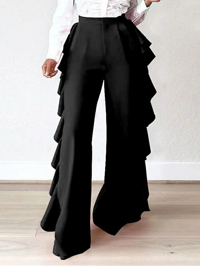 Women's Wide Leg Chinos Pants Trousers Robin's Egg Blue Black Red Fashion Streetwear Street Daily Daily Wear Full Length Comfort Solid Color S M L XL 2XL 12 Women's Wide Leg Chinos Pants Trousers Robin's Egg Blue Black Red Fashion Streetwear Street Daily Daily Wear Full Length Comfort Solid Color S M L XL 2XL - Image 10