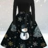 Women's Casual Dress Christmas Dress Sheath Dress Santa Claus Christmas Tree Lace Up Print Crew Neck Midi Dress Active Fashion Outdoor Christmas Long Sleeve Loose Fit Light Yellow Yellow Red Fall S M -LIGHTINTHEBOX Shop mxvdls1694764287253