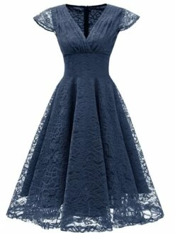 Women's Party Dress Lace Dress Cocktail Dress Midi Dress Wine Navy Blue Short Sleeve Pure Color Lace Spring Fall Winter V Neck Fashion Winter Dress Wedding Guest Vacation 2023 S M L XL XXL 10 Women's Party Dress Lace Dress Cocktail Dress Midi Dress Wine Navy Blue Short Sleeve Pure Color Lace Spring Fall Winter V Neck Fashion Winter Dress Wedding Guest Vacation 2023 S M L XL XXL -LIGHTINTHEBOX Shop mydhvn1692179950393