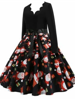 Women's Christmas Retro 1950s Vintage Dress Midi Dress Party Ruched Bow Fruit V Neck Long Sleeve Regular Fit Fall Winter 2023 Deep Green Black S M L XL 33 Women's Christmas Retro 1950s Vintage Dress Midi Dress Party Ruched Bow Fruit V Neck Long Sleeve Regular Fit Fall Winter 2023 Deep Green Black S M L XL -LIGHTINTHEBOX Shop mynjaw1695363824252