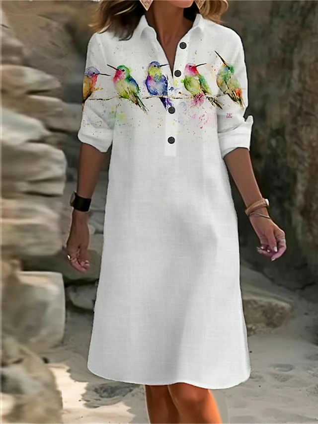 Women's Shirt Dress Casual Dress Cotton Linen Dress Midi Dress Polyester Fashion Casual Daily Outdoor Daily Vacation Shirt Collar Button Pocket Long Sleeve Summer Spring Fall 2023 Loose Fit White 3 Women's Shirt Dress Casual Dress Cotton Linen Dress Midi Dress Polyester Fashion Casual Daily Outdoor Daily Vacation Shirt Collar Button Pocket Long Sleeve Summer Spring Fall 2023 Loose Fit White