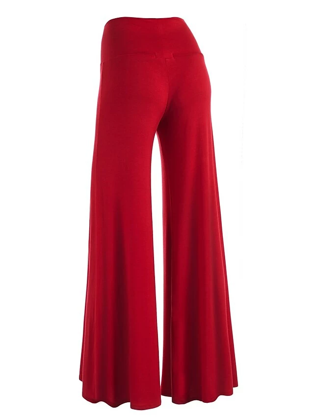 Women's Basic Essential Yoga Culottes Wide Leg Palazzo Slacks Wide Leg Full Length Pants Sports Outdoor Daily Stretchy Solid Color High Waist Slim Sapphire Wine Pink Green White S M L XL XXL 20 Women's Basic Essential Yoga Culottes Wide Leg Palazzo Slacks Wide Leg Full Length Pants Sports Outdoor Daily Stretchy Solid Color High Waist Slim Sapphire Wine Pink Green White S M L XL XXL - Image 18