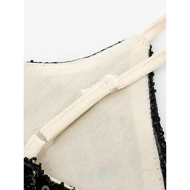 Women's Retro 1920s Fringe Dress Midi Dress Party Halloween Sequins Tassel Fringe Geometric Spaghetti Strap Sleeveless Regular Fit Spring Fall 2023 Silver Black S M L XL 13 Women's Retro 1920s Fringe Dress Midi Dress Party Halloween Sequins Tassel Fringe Geometric Spaghetti Strap Sleeveless Regular Fit Spring Fall 2023 Silver Black S M L XL - Image 11