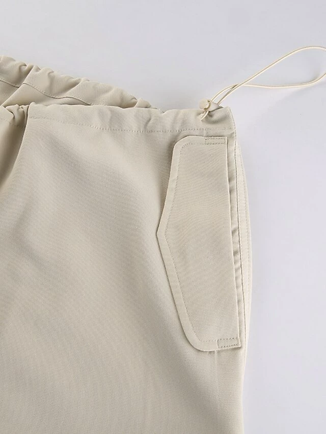 Women‘s Cargo Parachute pants Trousers Baggy Full Length Cotton Blend Side Pockets Baggy Micro-elastic Mid Waist Fashion Casual Weekend Black Brown S M Summer Spring &Fall 12 Women‘s Cargo Parachute pants Trousers Baggy Full Length Cotton Blend Side Pockets Baggy Micro-elastic Mid Waist Fashion Casual Weekend Black Brown S M Summer Spring &Fall - Image 10