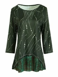 Women's Blouse Wine Blue Purple Graphic Print 3/4 Length Sleeve Daily Going Out Weekend Casual Crew Neck Regular Fit Fall Winter 33 Women's Blouse Wine Blue Purple Graphic Print 3/4 Length Sleeve Daily Going Out Weekend Casual Crew Neck Regular Fit Fall Winter -LIGHTINTHEBOX Shop ndwzlz1669109324128