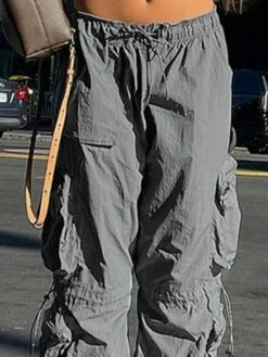 Women's Cargo Pants Pants Trousers Full Length Fashion Streetwear Street Daily Wear Black Grey XS S Fall Winter -LIGHTINTHEBOX Shop nekgvz1694051219512