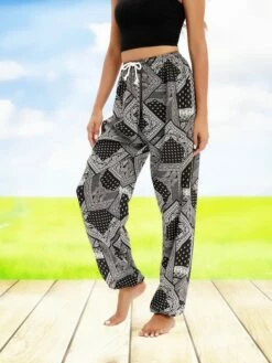 Women's Trousers Pants Trousers Baggy Full Length Cotton Pocket Baggy High Waist Casual Lounge Casual Daily Black Wine S M Spring & Summer