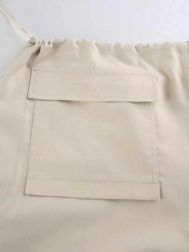 Women‘s Cargo Parachute pants Trousers Baggy Full Length Cotton Blend Side Pockets Baggy Micro-elastic Mid Waist Fashion Casual Weekend Black Brown S M Summer Spring &Fall 15 Women‘s Cargo Parachute pants Trousers Baggy Full Length Cotton Blend Side Pockets Baggy Micro-elastic Mid Waist Fashion Casual Weekend Black Brown S M Summer Spring &Fall - Image 13