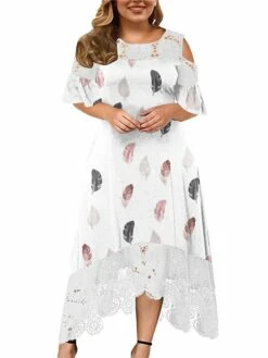 Women‘s Plus Size Curve Holiday Dress Floral Crew Neck Lace Half Sleeve Fall Spring Maxi Long Dress Date Vacation Dress Print 23 Women‘s Plus Size Curve Holiday Dress Floral Crew Neck Lace Half Sleeve Fall Spring Maxi Long Dress Date Vacation Dress Print -LIGHTINTHEBOX Shop ngatap1654584187562