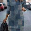 Women's Casual Dress Sweatshirt Dress Mini Dress Fashion Daily Outdoor Vacation Going Out V Neck Print Geometric Loose Fit Blue S M L XL XXL 1 Women's Casual Dress Sweatshirt Dress Mini Dress Fashion Daily Outdoor Vacation Going Out V Neck Print Geometric Loose Fit Blue S M L XL XXL -LIGHTINTHEBOX Shop ngfzvc1696732029778