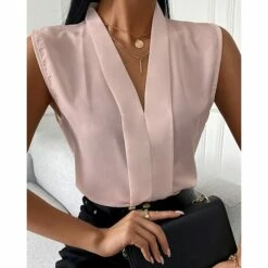 Sleeveless V-Neck Plain Casual Top 7 Sleeveless V-Neck Plain Casual Top -LIGHTINTHEBOX Shop ngncbe1645076054589
