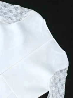 Women's Plus Size Curve Party Dress Lace Dress Bodycon Plain Midi Dress Long Sleeve Lace Bow Crew Neck Fashion Party White Fall Winter XL XXL 3XL 4XL -LIGHTINTHEBOX Shop njgpwc1694165780268