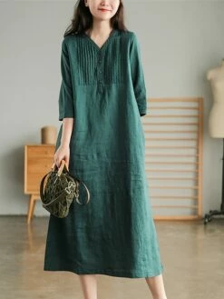 Women's Work Dress Sheath Dress Semi Formal Dress Fashion Midi Dress Button V Neck Half Sleeve Plain Loose Fit White Blue Orange Fall Winter L XL XXL 3XL -LIGHTINTHEBOX Shop njisbs1692601426121