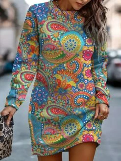 Women's Casual Dress Sweatshirt Dress Mini Dress Warm Fashion Outdoor Holiday Vacation Crew Neck Print Floral Geometric Print Loose Fit Black Royal Blue Blue S M L XL XXL 8 Women's Casual Dress Sweatshirt Dress Mini Dress Warm Fashion Outdoor Holiday Vacation Crew Neck Print Floral Geometric Print Loose Fit Black Royal Blue Blue S M L XL XXL -LIGHTINTHEBOX Shop nmsjon1692933991268