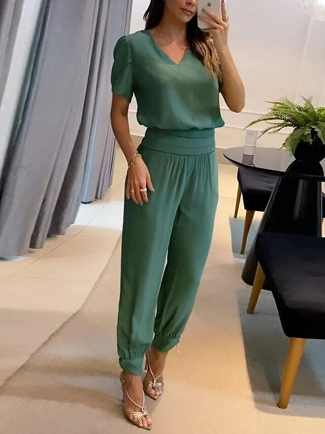 Women's Shirt Pants Sets Black Yellow Royal Blue Graphic Butterfly Print Short Sleeve Casual Daily Vintage Fashion Streetwear V Neck Regular Fit Fall & Winter 8 Women's Shirt Pants Sets Black Yellow Royal Blue Graphic Butterfly Print Short Sleeve Casual Daily Vintage Fashion Streetwear V Neck Regular Fit Fall & Winter - Image 6