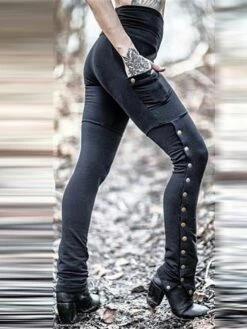 Women's Slim Pants Trousers Full Length Cotton Pocket High Waist Active Streetwear Xmas Outdoor Christmas Wine Black S M Winter Autumn / Fall -LIGHTINTHEBOX Shop nobogj1695347095678