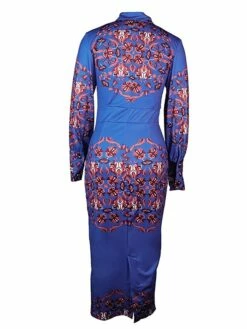 Women's Shirt Dress Casual Dress Bodycon Midi Dress Outdoor Office Daily Polyester Fashion Romantic Stand Collar Button Print Long Sleeve Summer Spring Fall 2023 Slim Blue Khaki Floral S M L XL 2XL -LIGHTINTHEBOX Shop npflfw1689227634202