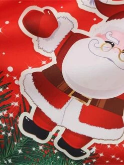 Women's Christmas Swing Dress Vintage DressKnee Length Dress Green Wine Dark Green Fuchsia Red Black Short Sleeve Santa Claus Snowman Snowflake Lace Print Fall Winter V Neck Vacation Vintage 2022 S -LIGHTINTHEBOX Shop nphvsr1665293364015