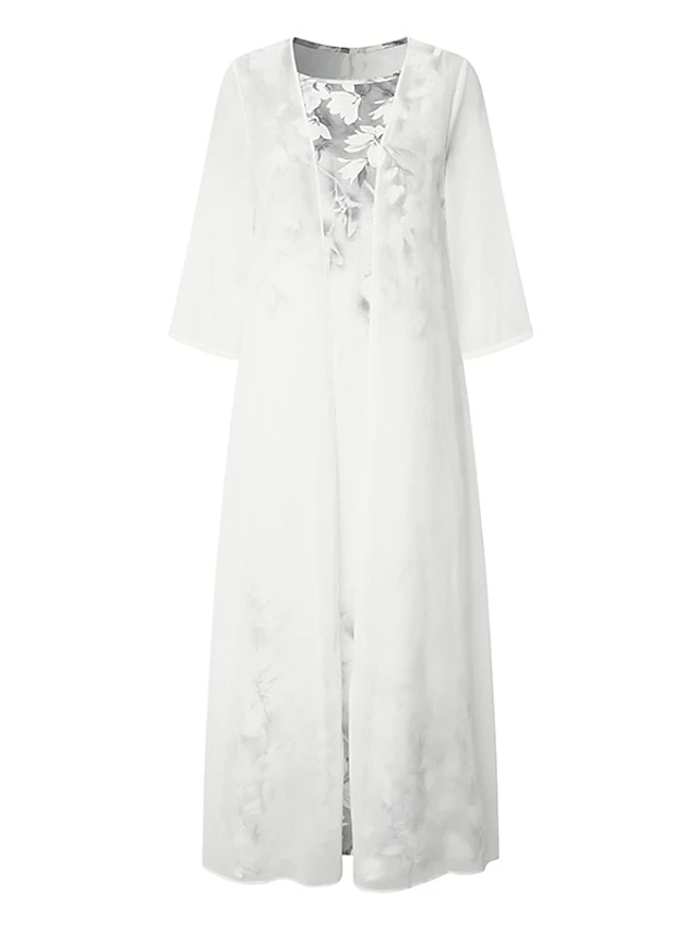 Women‘s Dress Set Two Piece Dress Midi Dress Green Blue Purple Pink White Long Sleeve Floral Ruched Print Summer Spring Fall Crew Neck Elegant Casual Classic 2023 S M L XL XXL 3XL / Summer Dress 5 Women‘s Dress Set Two Piece Dress Midi Dress Green Blue Purple Pink White Long Sleeve Floral Ruched Print Summer Spring Fall Crew Neck Elegant Casual Classic 2023 S M L XL XXL 3XL / Summer Dress - Image 3