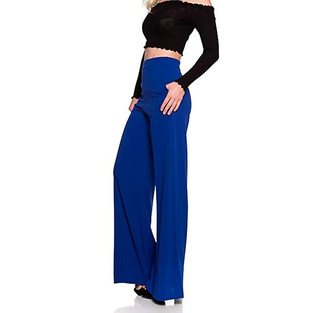 Women's Dress Pants Bootcut Flare Full Length Pocket Baggy Micro-elastic Mid Waist Streetwear Casual Casual Weekend Black White S M Summer Spring &Fall 12 Women's Dress Pants Bootcut Flare Full Length Pocket Baggy Micro-elastic Mid Waist Streetwear Casual Casual Weekend Black White S M Summer Spring &Fall - Image 10